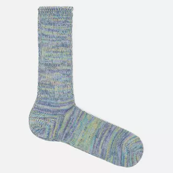 Носки Anonymous Ism 5 Color Mix Crew Rib, цвет голубой, размер 44-46 EU