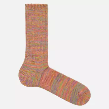 Носки Anonymous Ism 5 Color Mix Crew Rib, цвет розовый, размер 44-46 EU