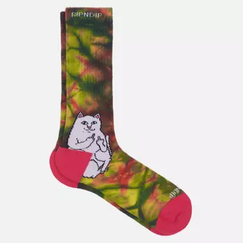 Носки RIPNDIP Lord Nermal Sunburst, цвет зелёный, размер 40-46 EU