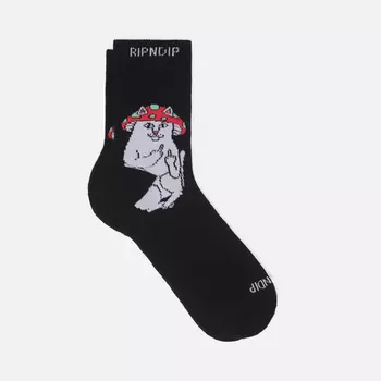 Носки RIPNDIP Lord Shroomy Mid, цвет чёрный, размер 40-46 EU