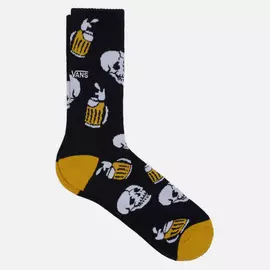 Носки Vans Beer Skull Crew, цвет чёрный, размер 42.5-47 EU