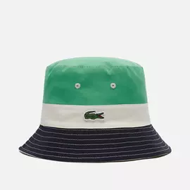 Панама Lacoste Lightweight Reversible Colourblock, цвет зелёный, размер M