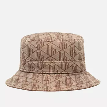 Панама Lacoste Reversible Signature Monogram Jacquard, цвет бежевый, размер M