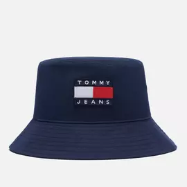 Панама Tommy Jeans Tommy Badge Pure Cotton, цвет синий