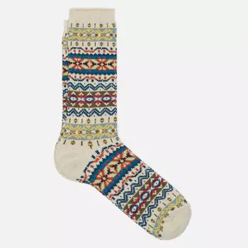Носки Anonymous Ism Fair Isle Crew, цвет белый, размер 41-44 EU