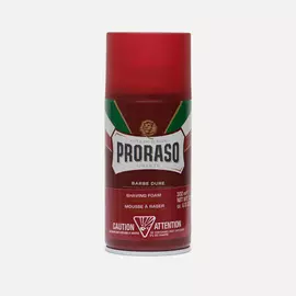 Пена для бритья Proraso Moisturising And Nourishing Shea Butter Oil/Sandalwood, цвет красный
