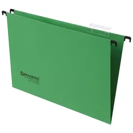 Подвесные папки а4/foolscap (406х245 мм), до 80 листов, комплект 10 шт., зеленые, картон, Brauberg (италия), 231795