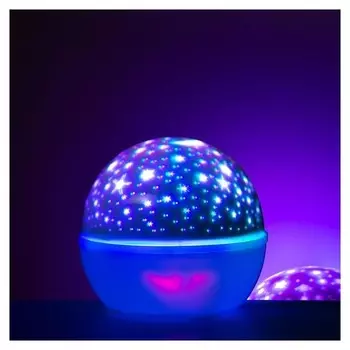 Ночник "Звездное небо", D=12 см, 220v, вращение, съемная полусфера, RGB