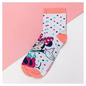 Носки детские "Конфетти" минни маус, дисней 16-18 см, 4-6 лет., 80% хл.,17% п/э, 3% эл.