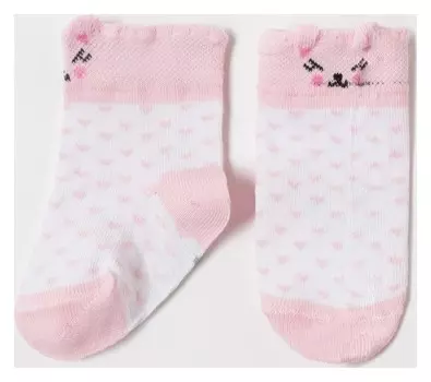 Носки крошка Я "Кошечка", белый, 8-10 см