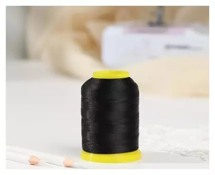 Нитки 150d/3, 900 м, цвет чёрный