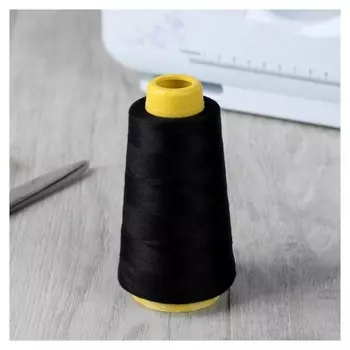 Нитки 40/2, 2700 м, цвет чёрный