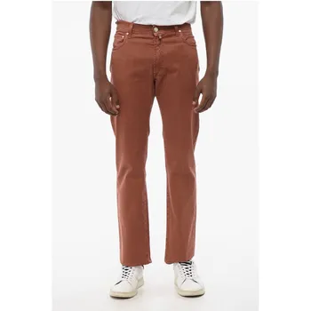 Джинсы ID LUXURY Straight Fit с вышитым логотипом Corneliani, Orange