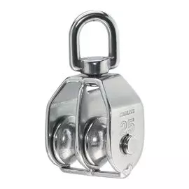 Блок двушкивный с вертлюгом, 25 мм more-10258939