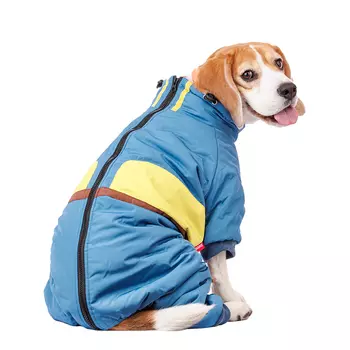 Petmax Комбинезон на молнии для собак 4XL голубой (унисекс)