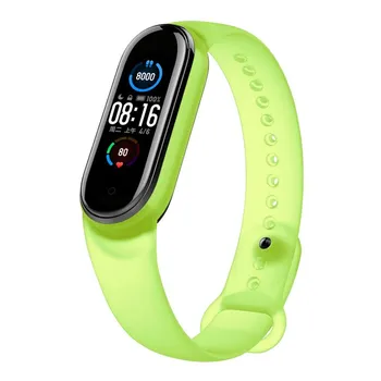 Прозрачный ремешок на запястье для Xiaomi Mi Band 6 5 4 3, дышащие силиконовые сменные ремни для Mi Band 4 3 Miband 6 5, ремешок на браслет For Mi Band 3 4 белый