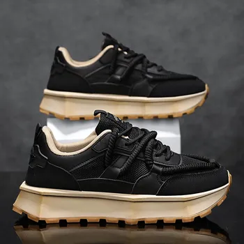 Fashion New Platform Sneakers Men Trend Men Casual Shoes For Men Street Style Shoes Male Sport Walking Outdoor Shoes 39 зелёный