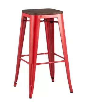 Стул барный tolix wood (stoolgroup) красный 43x77x43 см.