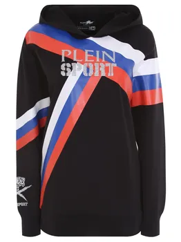 Толстовка с принтом триколора PLEIN SPORT
