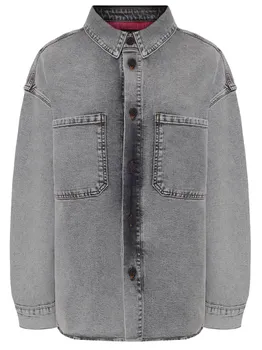 Рубашка Hallstrom Light Marmor Grey Distressed джинсовая BLCV