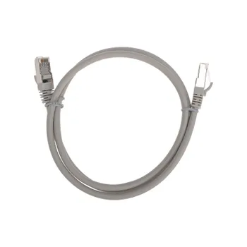Патч-корд FTP кат.6, 1 м, RJ45-RJ45, серый, CU, экранированный, LSZH, REXANT (02-0210-1)
