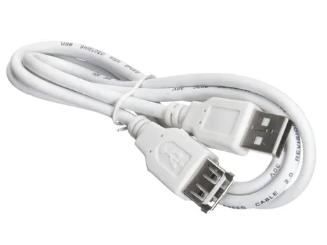 Кабель-удлинитель USB(Am)-USB(Af), 1 м, белый, Netko (NUSB-2.0A-1m-pb/wht)