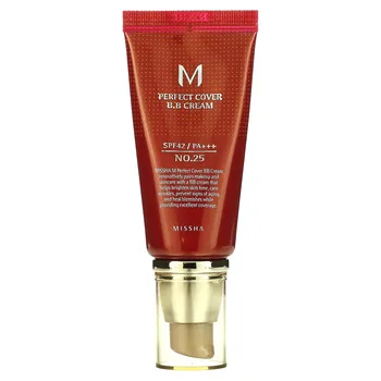 Missha, M Perfect Cover BB Cream, SPF 42 PA+++, Нет. 25 Теплый бежевый, 50 мл (1,7 унции)