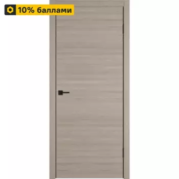 Дверь межкомнатная глухая Канзас 90x200 см ПВХ цвет дуб европейский красный с замком и петлями