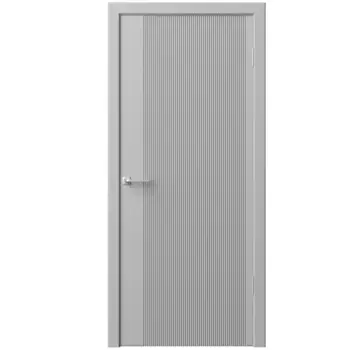 Дверь межкомнатная глухая Синди-5 90x200 см эмаль цвет гейнсборо с замком и петлями