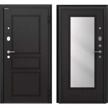 Дверь входная металлическая Премиум New 88x205 см правая венге с зеркалом
