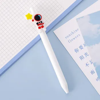 1 шт. Kawaii Cute Planet Astronaut гелевая ручка школьные канцелярские принадлежности креативные милые пресс милые ручки с героями мультфильмов Ink Color:Black