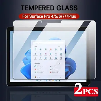 Защитная пленка для экрана Microsoft Surface Pro 4, 5, 6, 7, 8X9, 13 дюймов, 12,3 Go 2, 3, 2 шт., защитная пленка против царапин, прозрачное закаленное стекло 2Pcs Go 2 прозрачный