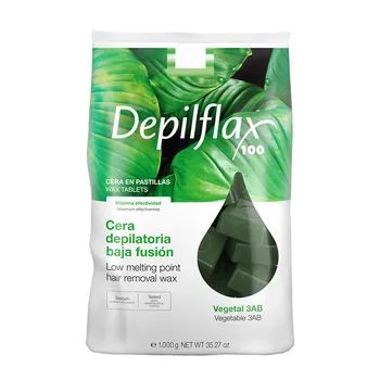 DEPILFLAX 100 Воск горячий в брикетах, зеленый 1000 г