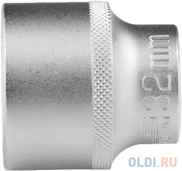 Головка торцевая, 32 мм, 12-гранная, CrV, под квадрат 1/2", хромированная// Stels