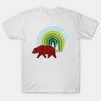 T Shirt Women Wild Bear Harajuku Print Kawaii Tshirt Summer Short Sleeve Female T-Shirt Top Tee S розовый