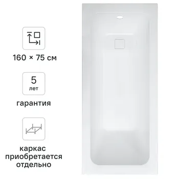 Ванна Sensea Remix акриловая 160x75 см