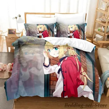 Akai Haato Комплект постельного белья Single Twin Full Queen King Size Комплект постельного белья Adult Kid Bedroom Duvetcover Sets Anime Parure de lit Bed 70x133cm 2pcs