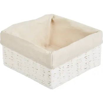 Корзина для хранения 20x10x20 см бумага цвет белый