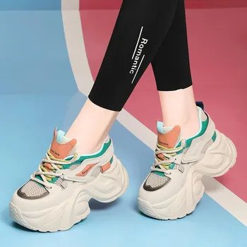 Premium explosion inner height increase dad shoes women s thick sole 9cm summer new small casual little white women s shoes 35