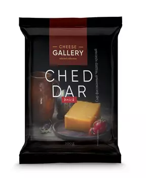 БЗМЖ Сыр Чеддер красный Cheese Gallery 50% 200г Россия
