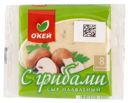 БЗМЖ Сыр ОКЕЙ плавленый в тостах с грибами 150г