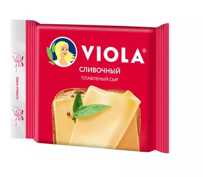 БЗМЖ Сыр плавленый Viola cливочный 45% 140г ломтики Россия