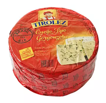 БЗМЖ СырGorgonzola/Горгонзола с благородной голубой плесенью мдж в сух в-е 50% Tirolez Бразилия, кг
