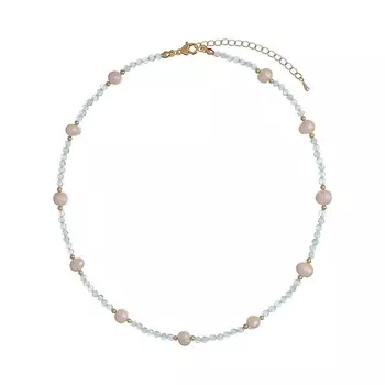 UVI JEWELLERY Колье с жемчугом и зелеными кристаллами