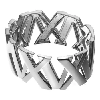 UVI JEWELLERY Жесткий широкий серебристый браслет