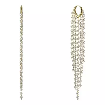 UVI JEWELLERY Золотистые серьги Люстры с культивированным жемчугом