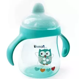 UVITON Поильник- непроливайка с ручками и твердым носиком