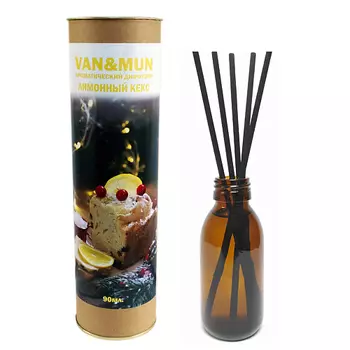 VAN&MUN Ароматический диффузор Лимонный кекс с палочками 90.0
