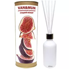 VAN&MUN Ароматический диффузор Сладкий Инжир с палочками для дома и офиса 60.0