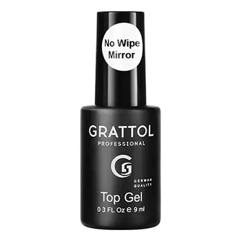Grattol, Топ, No Wipe Top Gel, 9 мл